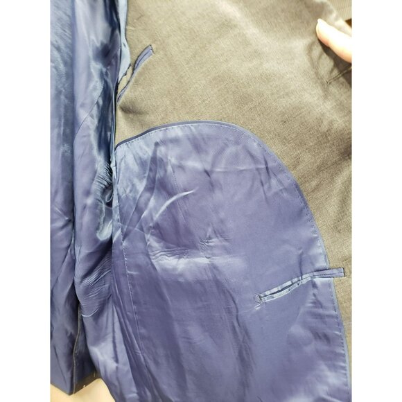 Joe Joseph Abboud Executive Suit Jacket Coat, 58R 54L, Gray, Wool, double vent - Picture 9 of 10